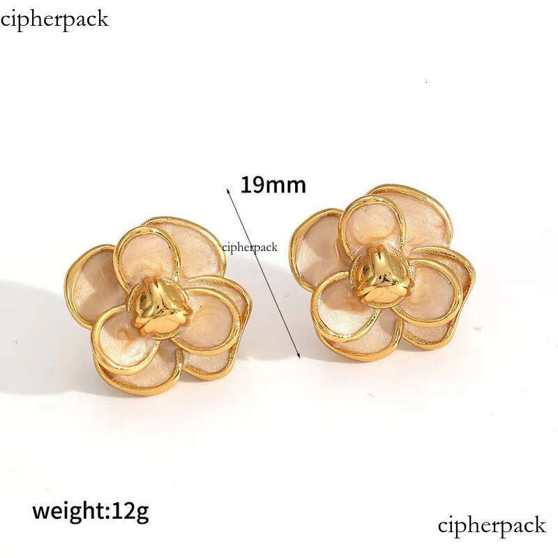 Ins Style Drip Oil Multi Color Earrings Versatile Temperament Flower Earring for Women High-End Feel Quality Fashion Jewelry 21