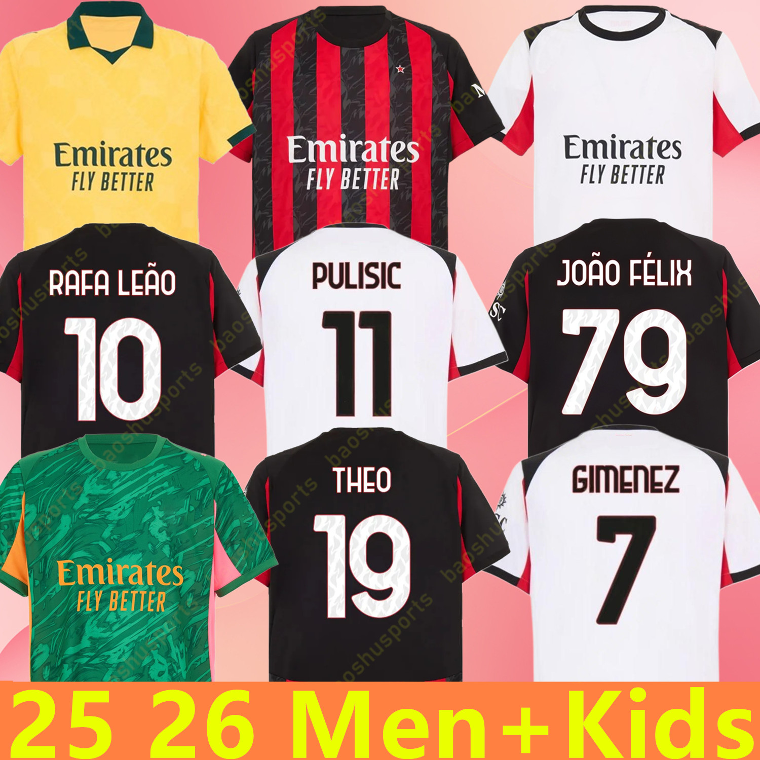 2025 2026 IBRAHIMOVIC GIROUD Soccer Jerseys 25 26 PULISIC THEO TONALI REIJNDERS Shirt ROMAGNOLI RAFA LEAO S.CASTILLEJO REIJNDERS LOFTUS-CHEEK Football uniform