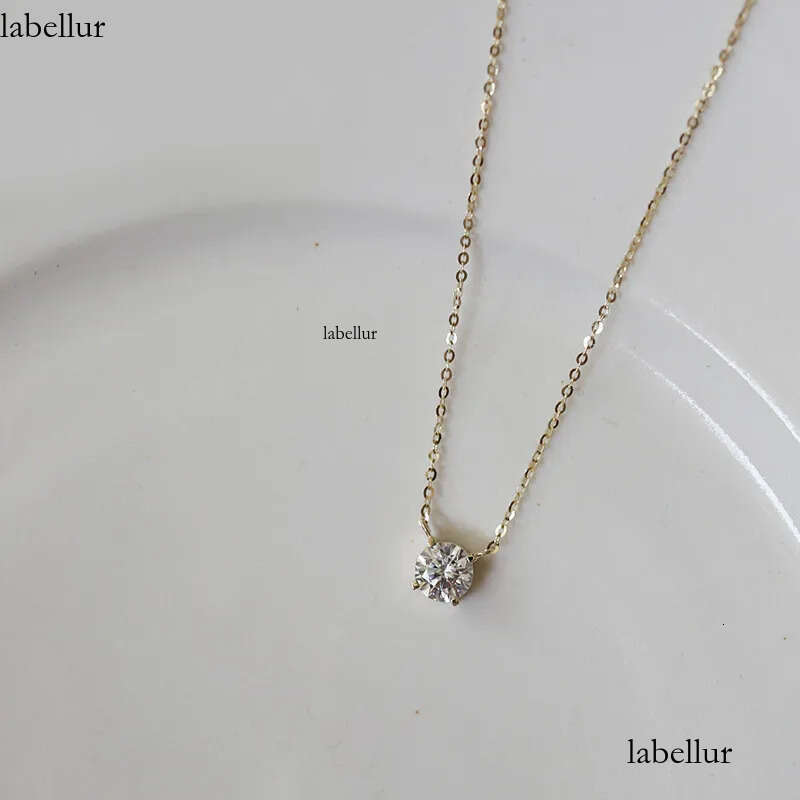 2024 Choucong Moissanite Dia Pendant Simple Fashion Jewelry Real 100% Sterling Sier 14K Gold Solitaire Gemstones Women Beach Clavicel Necklace Gift b7