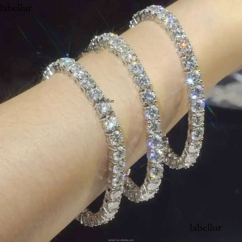 Necklace 3mm 4mm 5mm 6.5mm Mossanite Jewelry Sterling Sier D VVS1 Dia Necklaces Moissanite Tennis Chain Bracelets for women Men af