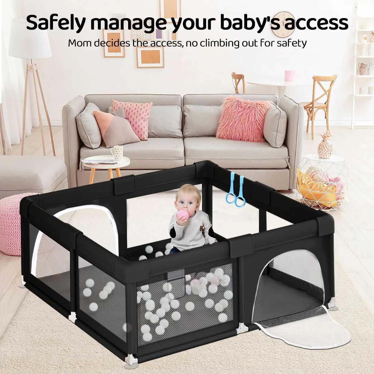 Baby Playpen Child Crawling Fence Foldable Safety Fence Multipurpose Play Area Fence Suitable For Baby Parks C250929