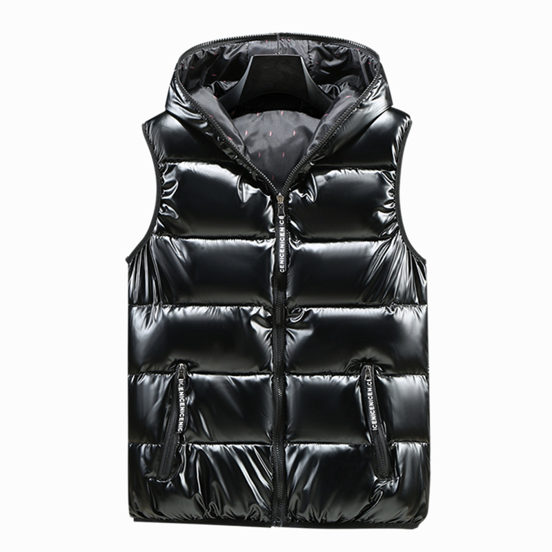 Free Shipping New Women's Shiny Quilted Vest, Sleeveless Jacket for Autumn Winter, Fashion Padded Waistcoat