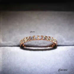 Popular Gold Plated 2mm 3mm Sterling Sier Eternity Moissanite Band Ring 76