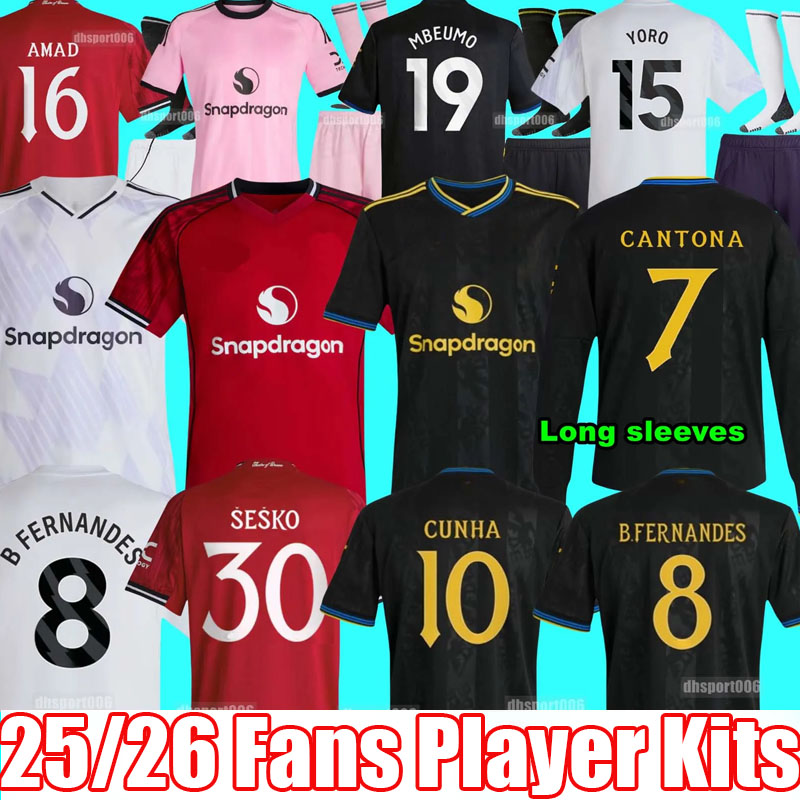 25 26 Manchest er United Soccer Jerseys GARNACHO HOJLUND MARTINEZ CASEMIRO football shirt B. FERNANDES men kids kits MAINOO ZIRKZEE AMAD YORO Onana 16-28 3XL 4XL
