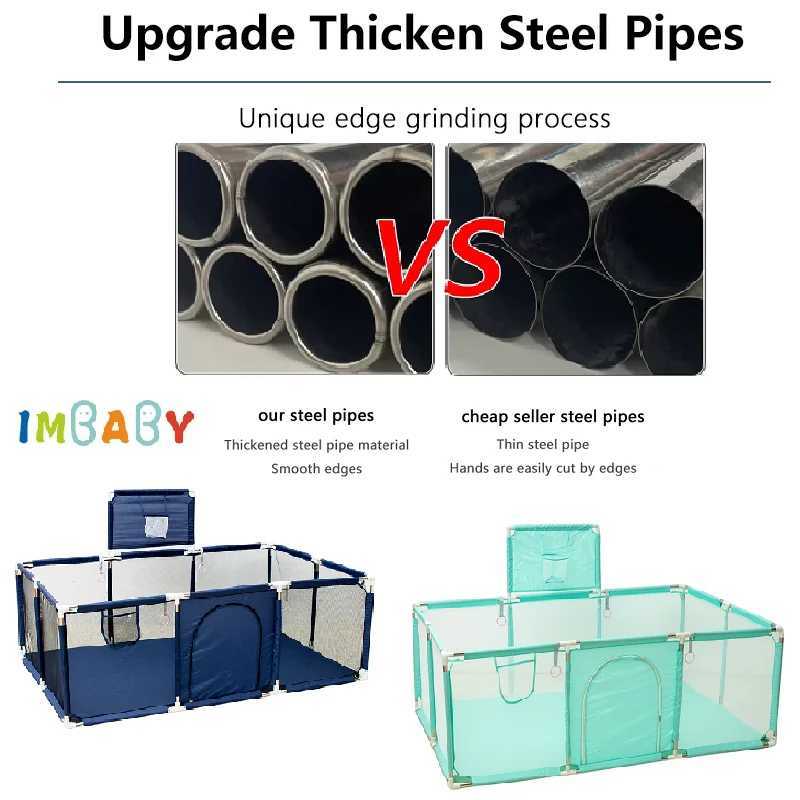 IMBABY Childrens Game Indoor Playground Babys Walking Crawling Mat Fence Protective Fence Baby Fence Safety Play Pen C250929