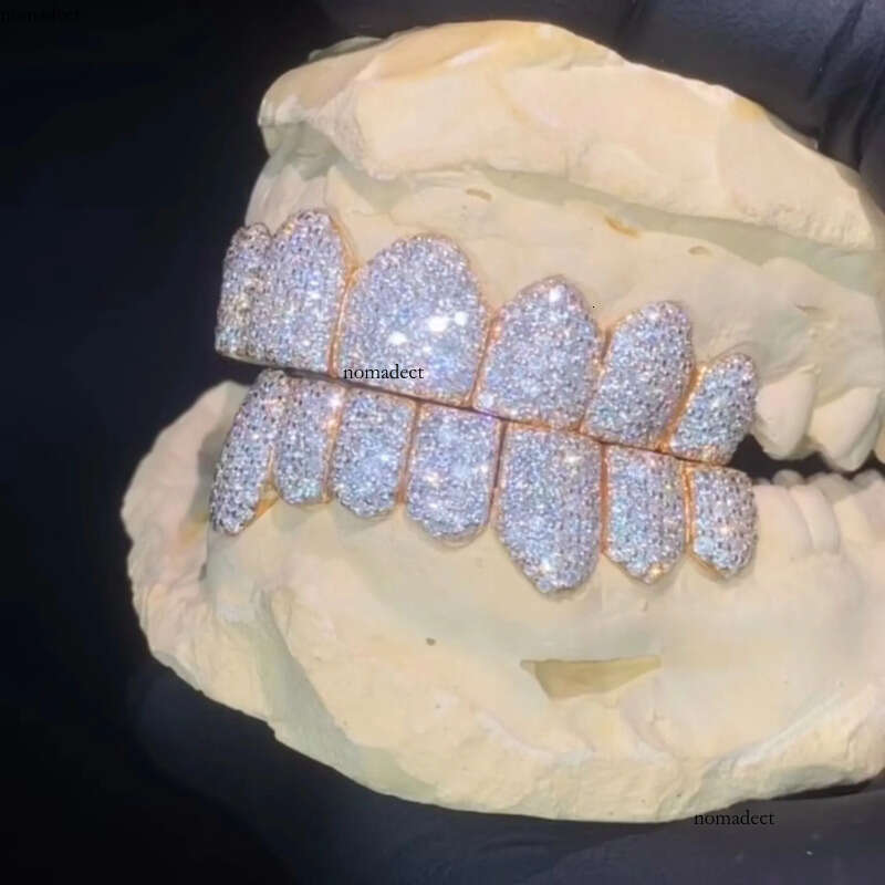 Hip Hop Custom Iced Out Moissanite Dia Grillz Teeth Sier Jewelry Best Price 89