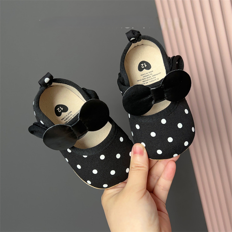 Baby Designer Polka Dot Bow Soft Designer Shoes Canvas Shoes Women's Baby Soft Soled Children's Shoes Autumn New Luxury Shoes Men's And
