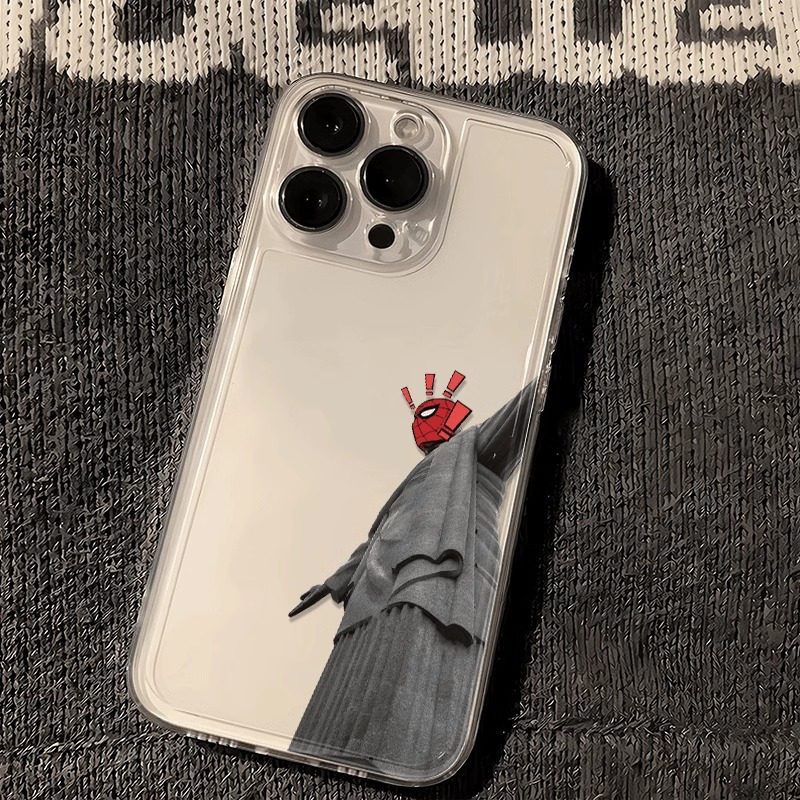 Case For Iphone 17 Stone Statue Spider Designed Pattern Soft Anti-scratch Phone Case optimally adapted to The Shape of The Mobile Phone, Partially Tra