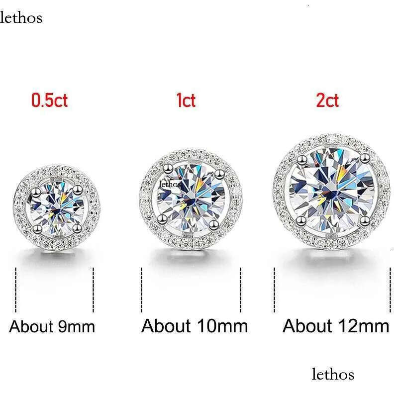 Smyoue 2CT Certified Moissanite Stud Earrings for Women Platinum Plating Sterg Sier Dia Ear Studs Wedding Fine Jewelry 15