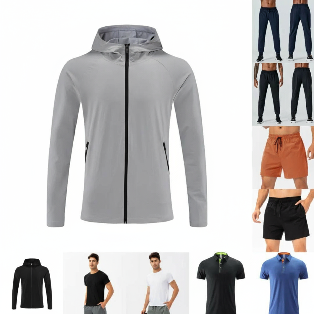 Designer Yoga Jacket Luluity Lemonism set Men Jogger Long Pants Sport Zipper Hooded Jacket Quick Dry Windproof Fashion Trend Jacket Sportswear Hot Sale shirt