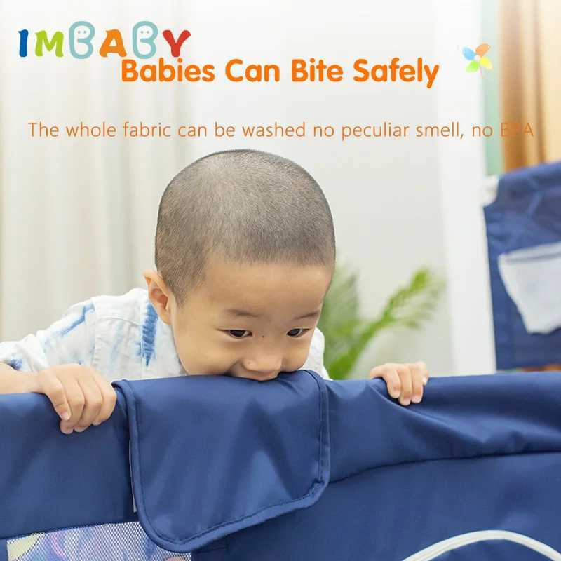 IMBABY New Playpen for Children Cartoon Baby Palypens Basketball Baby Playground Fence for Child Safety Barriers Baby Dry Pool C250929