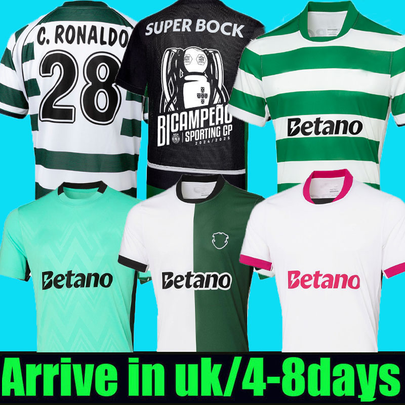 25 26 Sporting soccer jerseys cp Stromp kit 2025 2026 Pink October C.RONALDO Special Edition Pedro .G GyOkeres Edwards home away THIRD Camisetas football shirt men kids