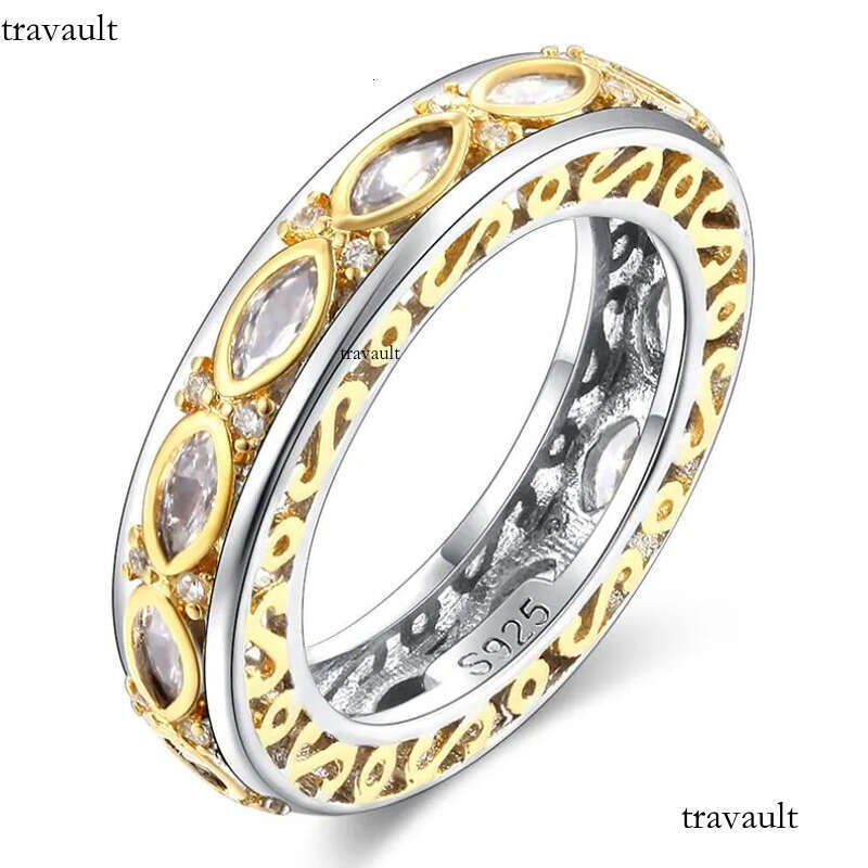Size5-10Handmade Vintage Jewelry Sterling Sier Horse Eye stripe White Topaz Crystal Women Wedding Engagment Band Ring for Lovers' Gift
