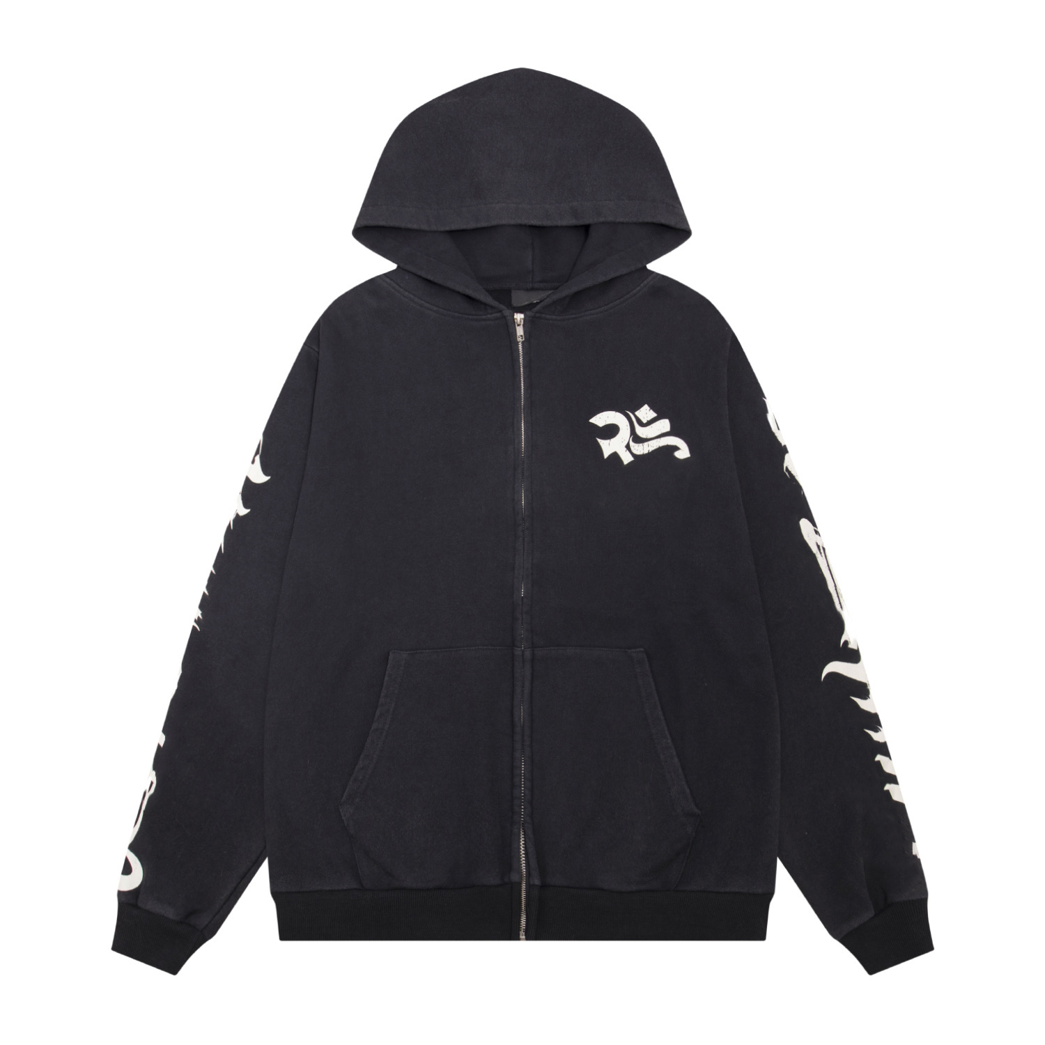 Designer Fashion Men's 3D Silicone Hoodie - Skateboard Hip-Hop High-Street Style, Unisex Streetwear, Autumn & Winter Plus-Size Hooded Sweatshirt, Couple Outfits
