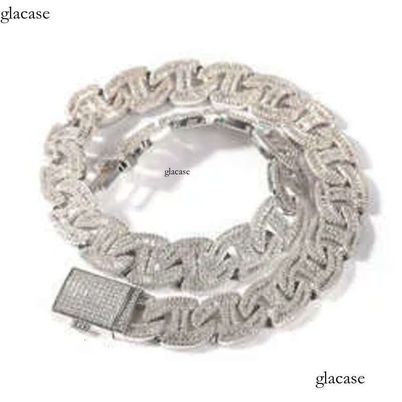 New zirconium hip hop personalized heavy duty full dia box buckle high quality men's necklace wholesale b0