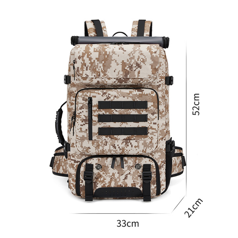 OC119M45 Men's and Women's Backpack Outdoor Leisure Large Capacity Multifunctional Canvas Cloth Travel Bag Vacuum Compression Waterproof Tra