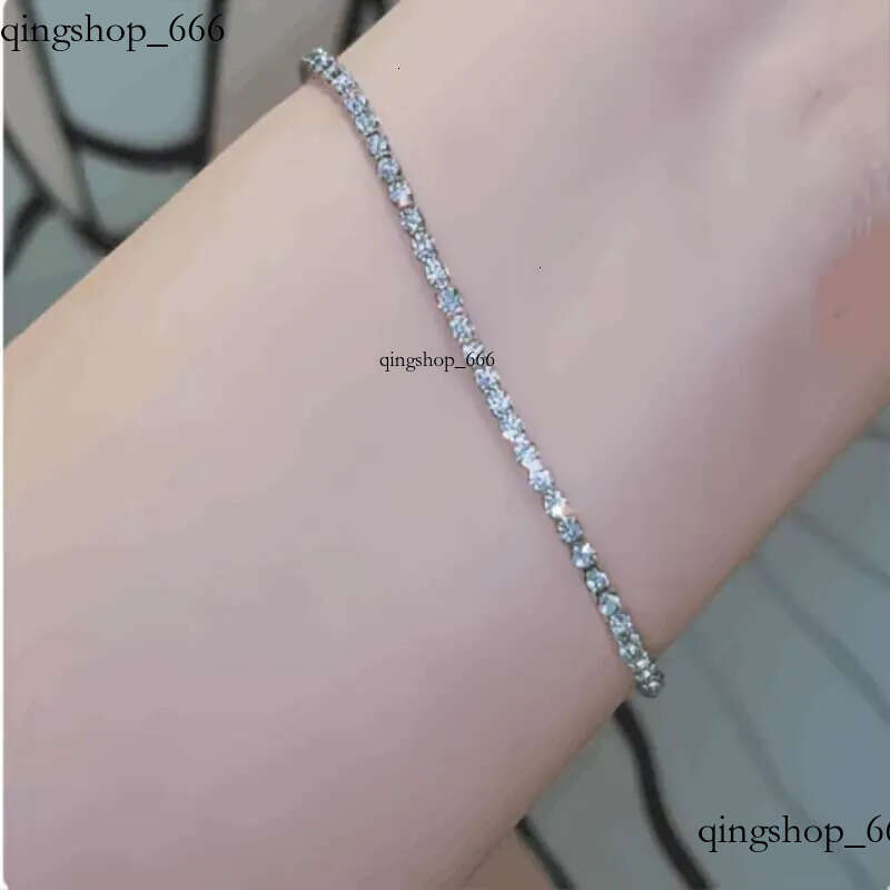Tennis Women Designer Jewelry Zirconia Bracelets 7.5inch Iced Out Dia Bracelet for Wedding Bijoux Luxe with Box e7