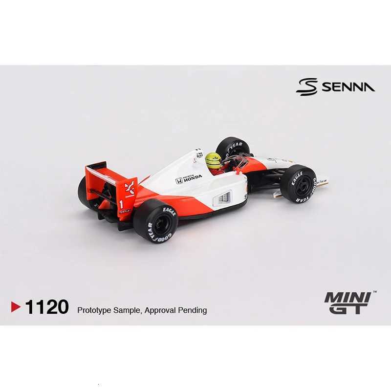 PreSale MINIGT 1120 164 McLaren MP46 1 Ayrton Senna 1991 Japanese Grand Prix 2nd Place Diecast Car Model Collection Toys Z250923