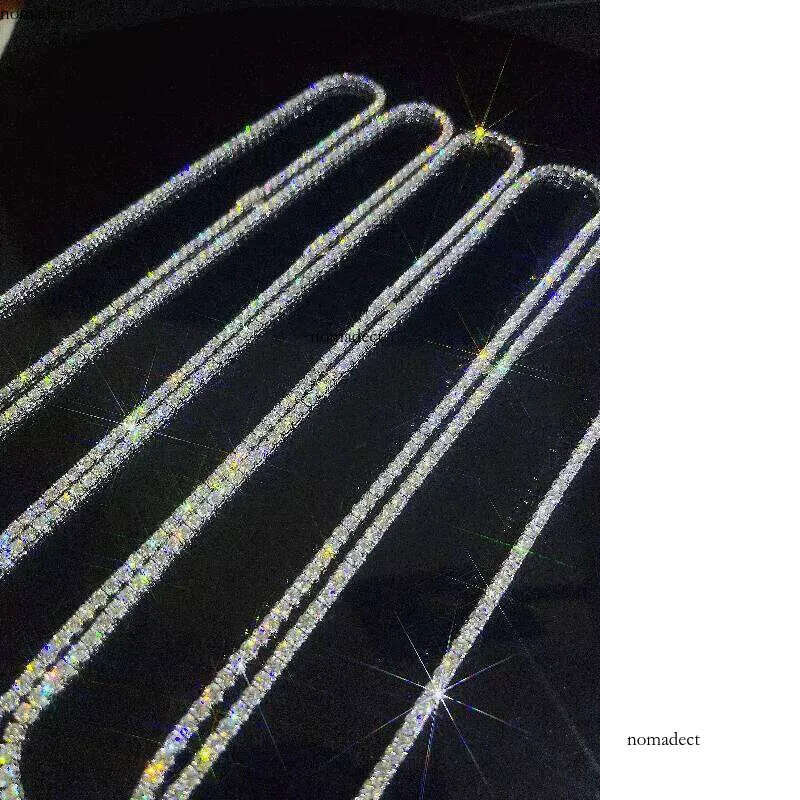 Top-quality jewelry necklace10k/14k/Gold 3mm 4mm 5mm Fashion Jewelry Necklace DEF VVS Moissanite Tennis Chain 98