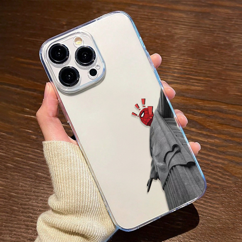 Case For Iphone 17 Stone Statue Spider Designed Pattern Soft Anti-scratch Phone Case optimally adapted to The Shape of The Mobile Phone, Partially Tra