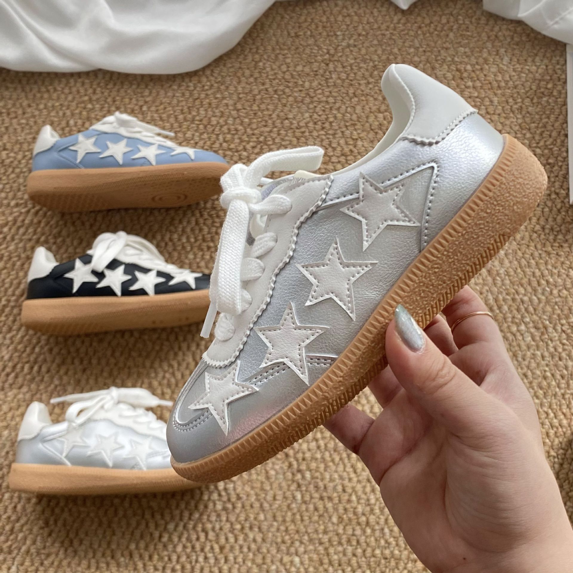 New Comfortable Durable And Designer Fashionable Children's Casual Shoes Designer Shoelaces Velcro Sneakers Autumn New Luxury Shoes