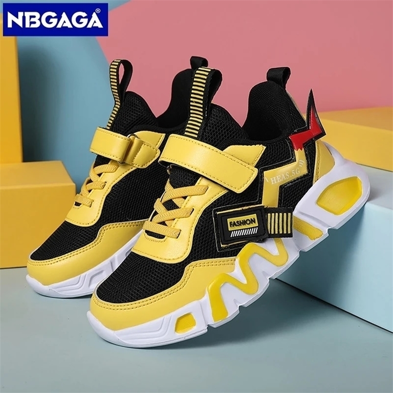 Cartoon Kids for Boys Mesh Sneakers Children Casual Sport Little Boy Running Tenis Yellow School Student Shoes 250519 XJ260303