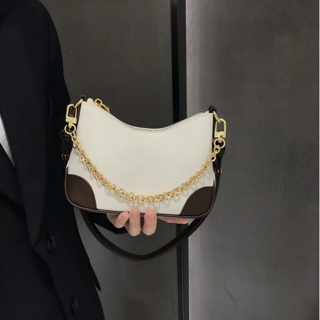 free shipping designer bag New versatile large capacity casual fashionable retro printed shoulder bag for women black brown white