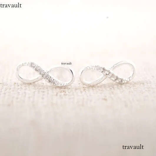10 pairs - S036 small stud lovely simple infinite lucky Numbers figure 8 eight bolt earrings women holiday best g