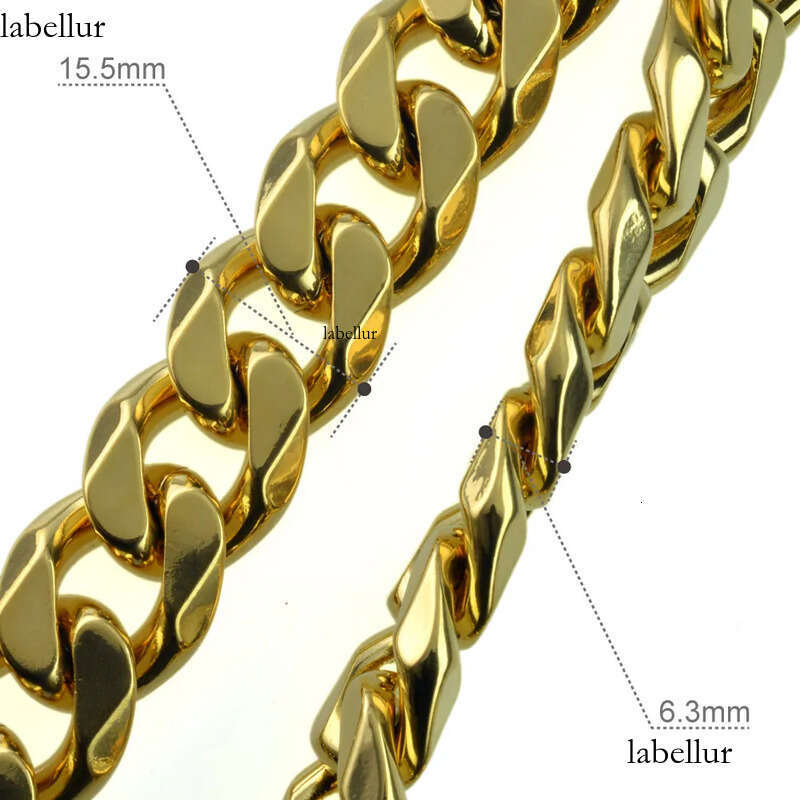 necklace miami chain Necklace Heavy Mens gold filled Solid Cuban Curb Chain 28
