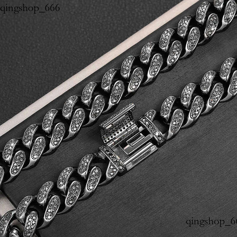 designer design pendant necklaces fresh item 12mm black vvs moissanite iced out link chain hip hop fine jewelry sterling sier dia cuban necklace 54