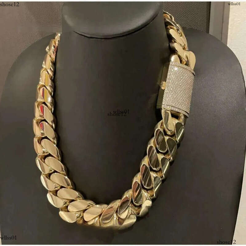 Fine jewelry Pendant Necklaces Choker Custom k Gold 20mm Miami Cuban Chain Necklace
