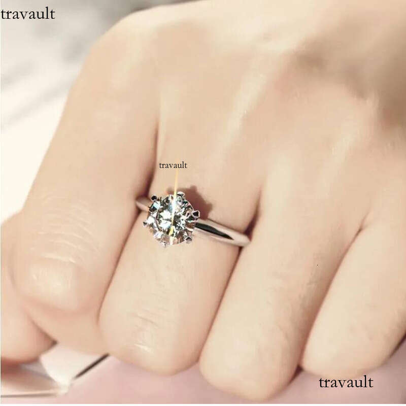 Victoria Wieck Brand New Jewelry Pure 100% Sterling Sier Solitaire Round Cut White Topaz CZ Dia Women Wedding Band Ring