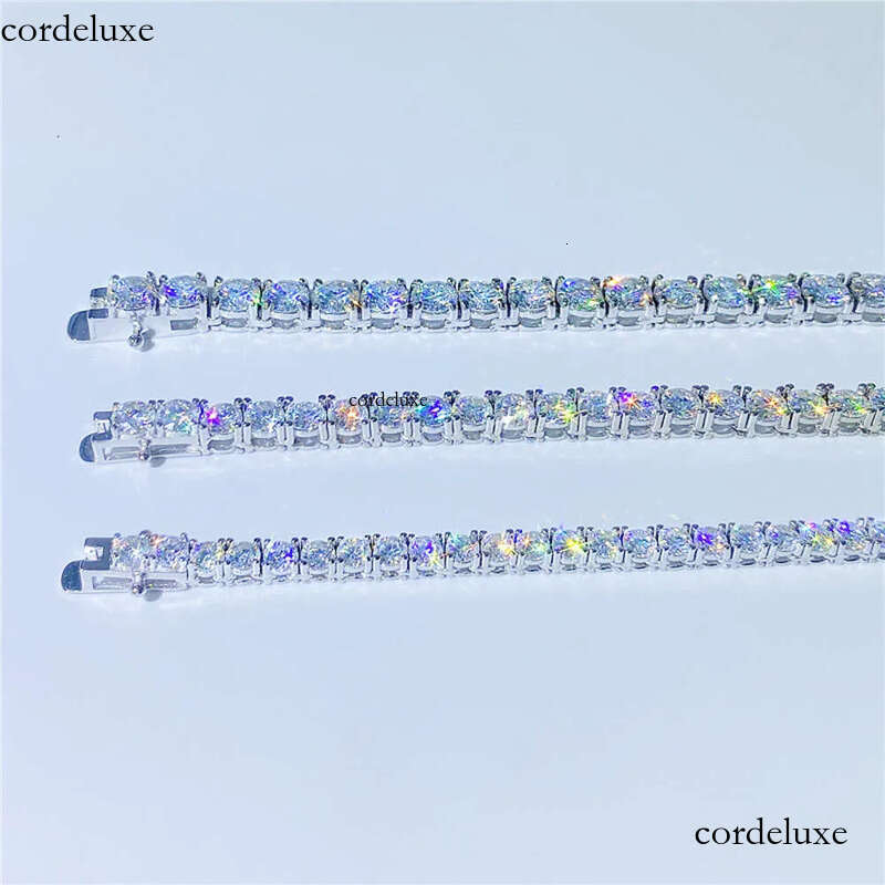 Real Gold Jewelry 5mm 16 18 20 22 24 26 28 Inches Gra Certificate Vvs Moissanite Dia Tennis Chain 36