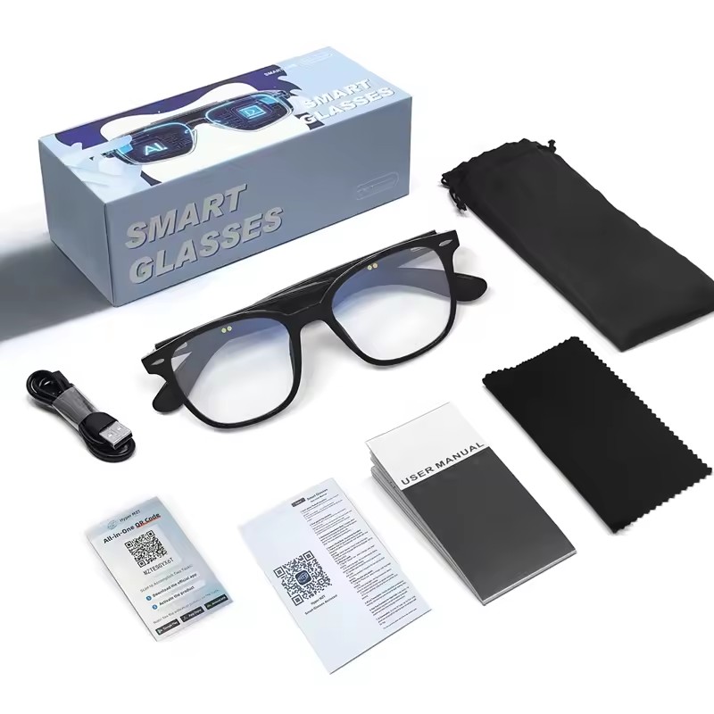 Wireless Bluetooth Smart Glasses AI Intelligent Translation Hands-Free Calls Audio Voice Assistant for Men Women