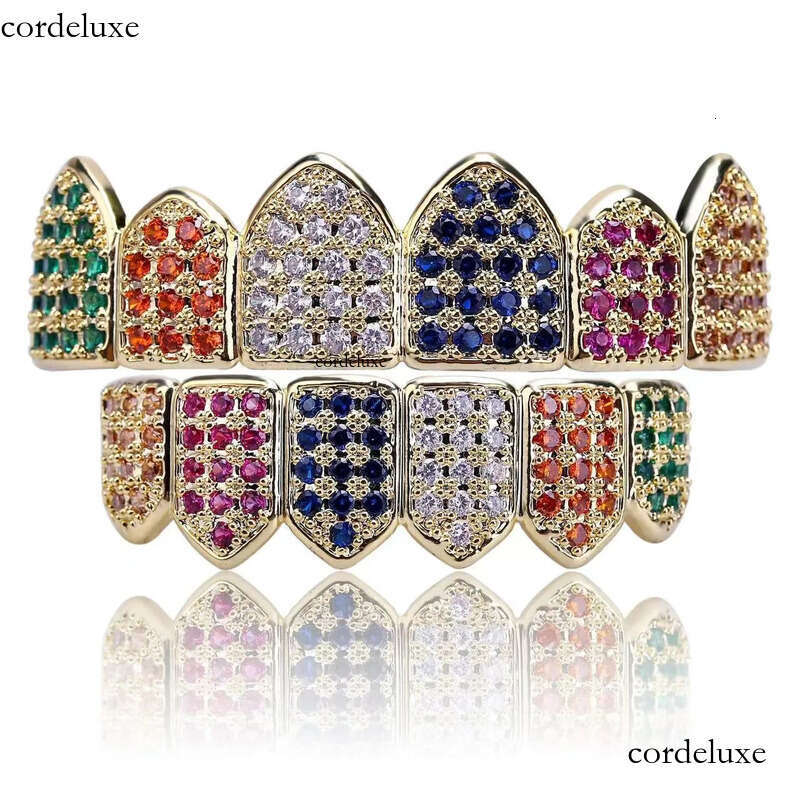 Moissanite Gold Plated Hip Hop Grillz Top And Bottom Grills For Mouth Teeth 2 EXTRA Molding Bars Every Style 32