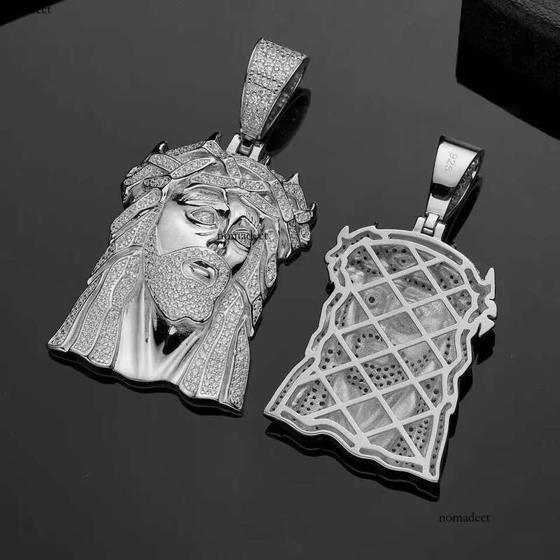 High Quality Hip Hop Religious Mossanite Piece Gold Iced Out Vvs Moissanite Pendant Jesus Big Size 4a