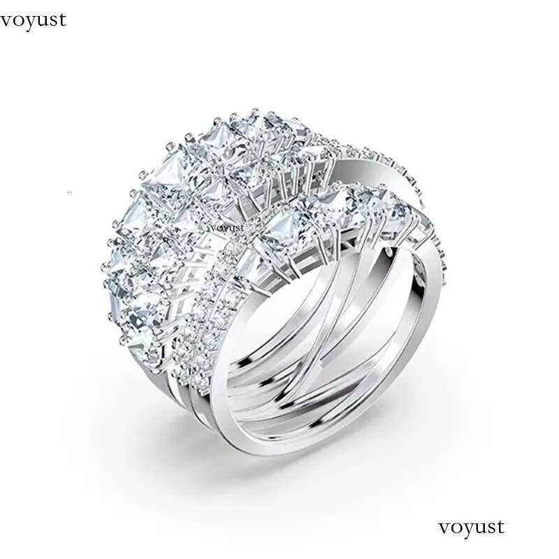 designer for womens titanium steel rose gold sier plated with full crystal dia rings earrings wedding engagement Christmas gift