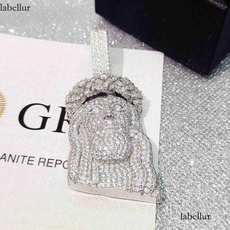 Necklace custom pendant charm Pass Dia Tester Moissanite Hip Hop Jewelry S Jesus 93