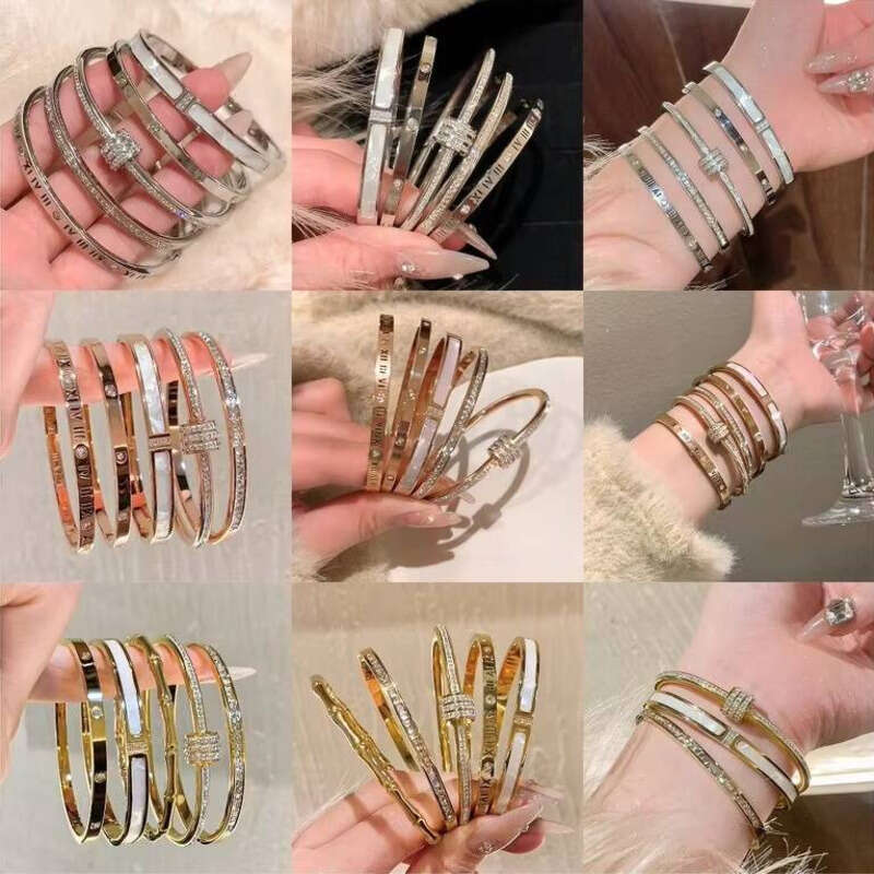 High-end sterling silver Girl Starry Sky Full Design Multi-functional Non-fading fashion Charm Bracelet