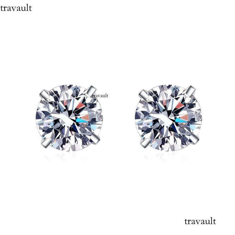 DHcollections Designer Female VVS1 Sandstone GRA Certificate Jewelry Pure Sier Men's Earrings