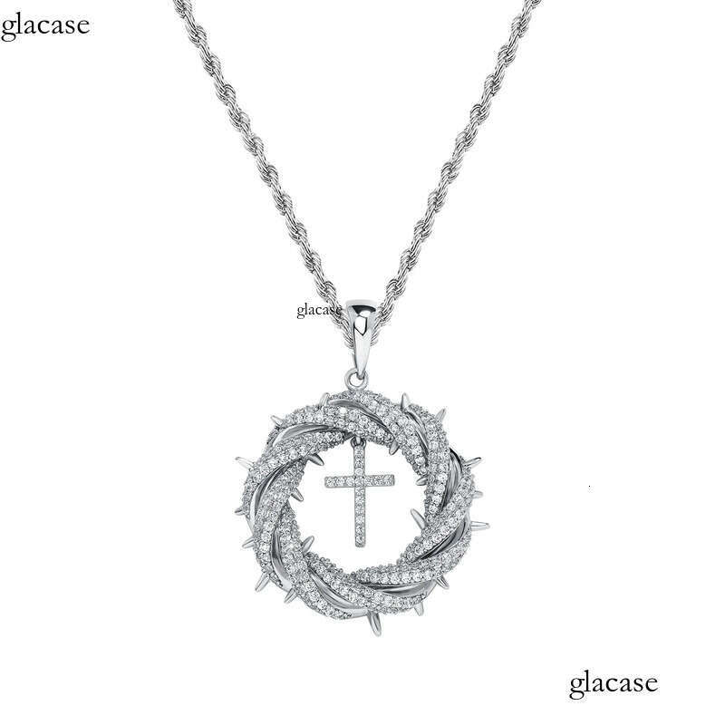 Hip Hop Vintage Cross Pendant Necklace Gold Plated Women Mens Religion Jewelry 21