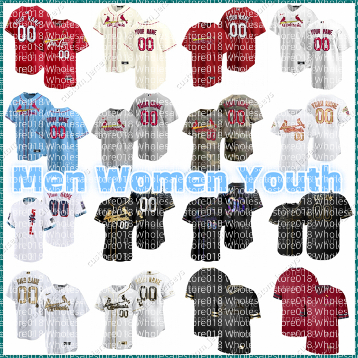 MLB Cardinals Paul Goldschmidt Willson Contreras Lars Nootbaar Sonny Gray Gorman Stan Musial Nolan Arenado Smith Men Women Youth Baseball Custom Jersey