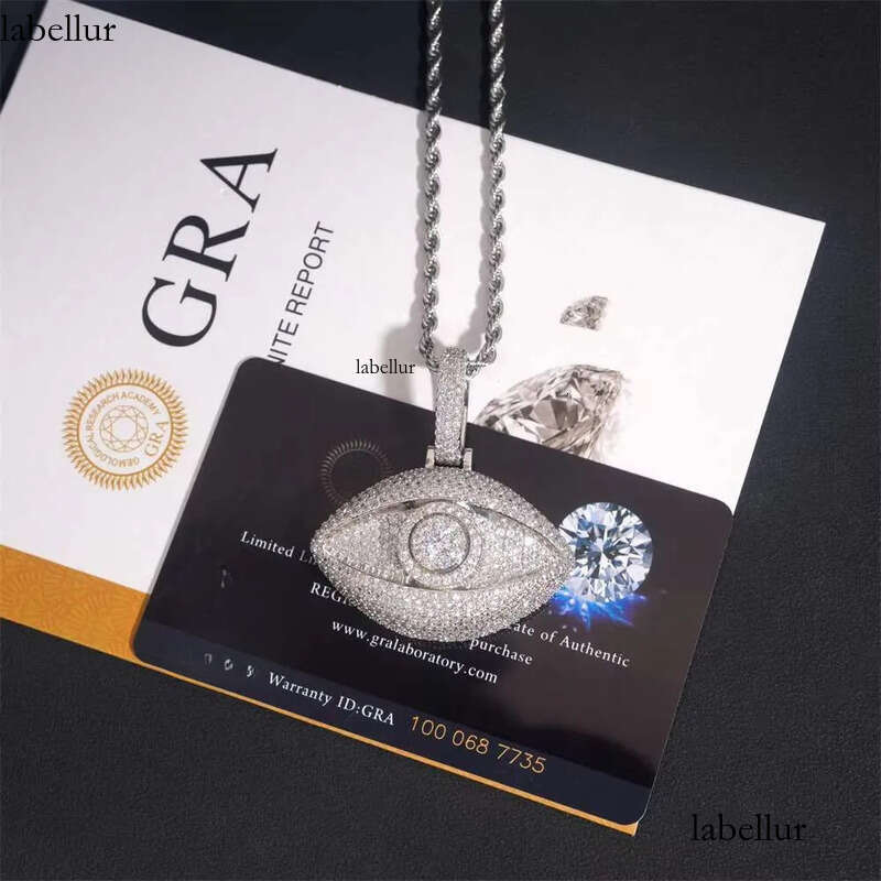 Classic Custom Sterling Sier Hip Hop Jewelry Iced Out VVS Moissanite Dia Pendant Necklace 6e