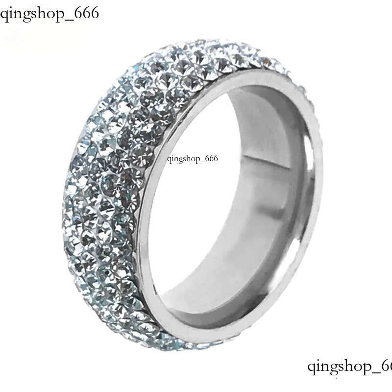 Band Rings VAF High End Aaa Zirconia Pave Stainless Steel Iced Out Moissanite Eternity Engagement Cubic Zirconium Ring For Men Women e6