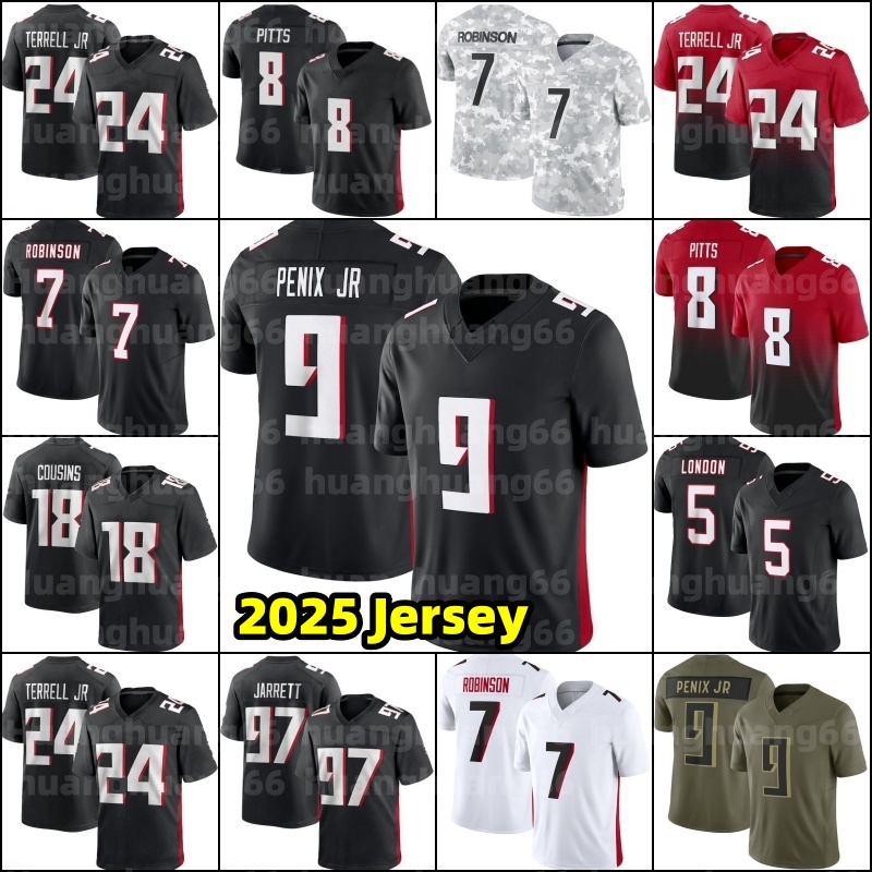 Bijan Robinson Jalon Walker Michael Penix Jr Football Jersey Drake London Kyle Pitts James Pearce Michael Vick Younghoe Koo Jessie Bates Darnell Mooney Kirk Cousins
