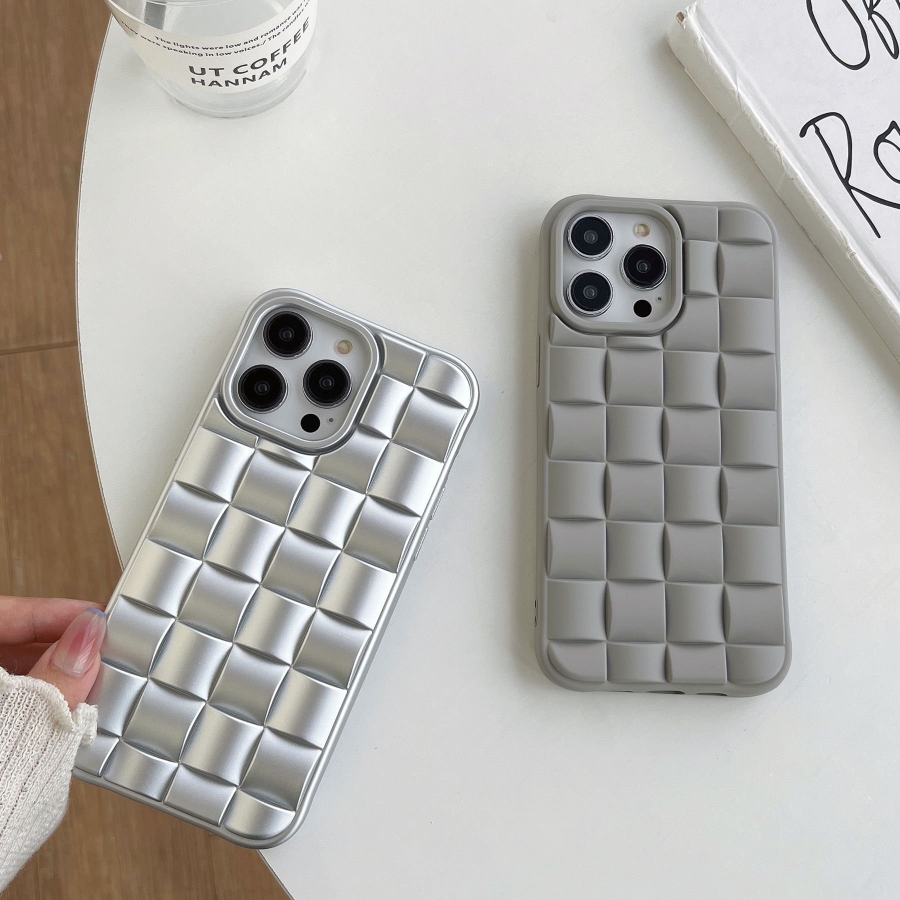 Compatible with iPhone 17 Pro Max Case for Women/Girls, Cute 3D Laid Desgin Soft Silicone Shockproof Raised Bumper Corners Case