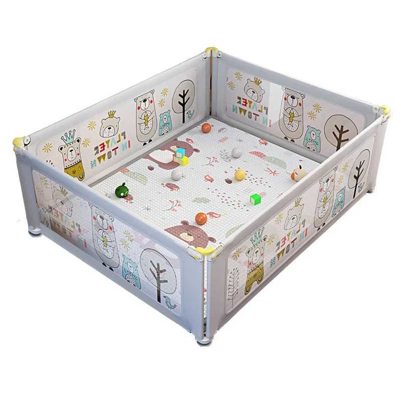 IMBABY Baby Playpens Liftable Baby Fence AntiCollision Cartoon Playpen for Children Fence for Games Ball Pool Baby Playground C250929