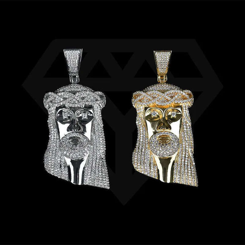 designer necklace Moissanite Jewelry Sier Hip Hop Iced Out Jesus Custom Necklace Pendant for men