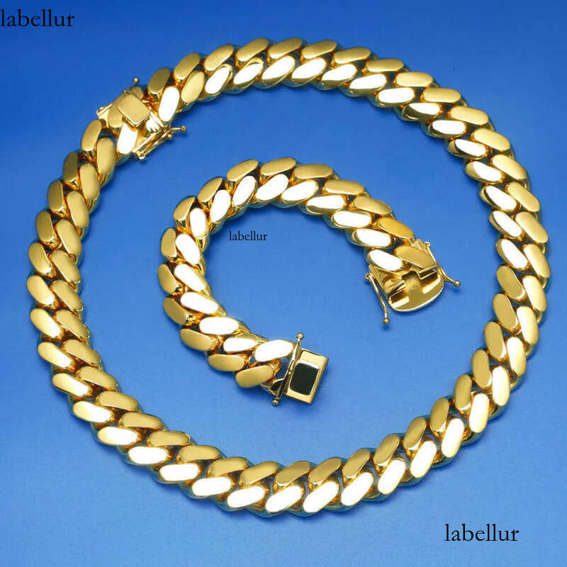 Necklace Custom Link Gold Cuban Miami Chain 20mm b9