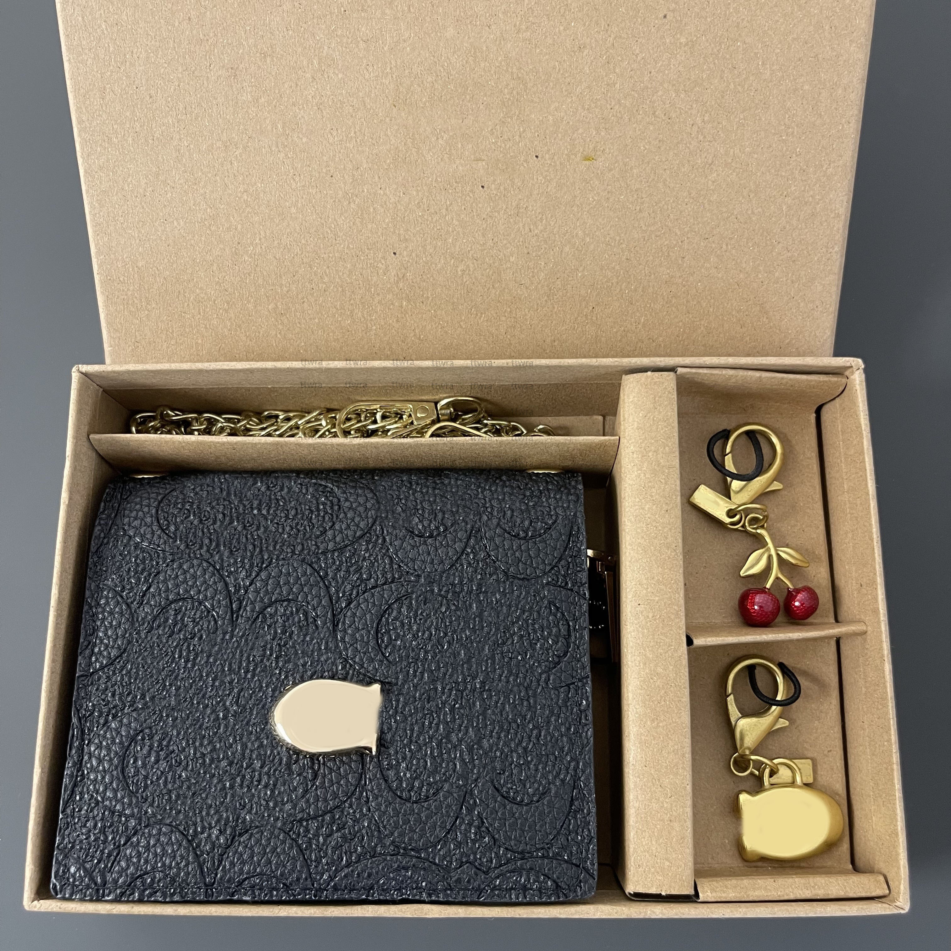 luxury designer cherry wallet long women designer wallet woman high quality luxury wallets designers for women small zippy portefeuille leather card holder purse